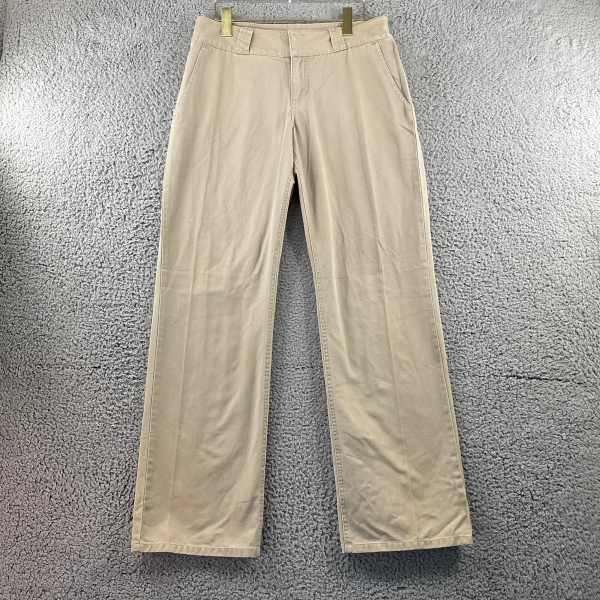 Mudd Jeans Womens Size 9 Khaki Flat Front Wide Leg 4 Pocket Pants