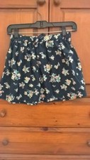 Old Navy Blue Floral Pattern Elastic Waist Skirt Girls Size L/G 10-12