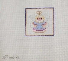 SC needlepoint handpainted canvas Christmas ornament Angel SSC-10L lavendar