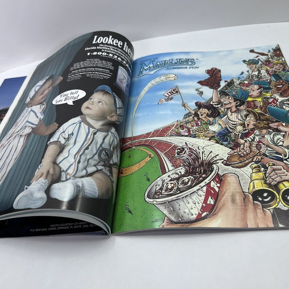 Florida Marlins Unsigned Marlins First Pitch Program - April 5 1993 - Image 3 of 4