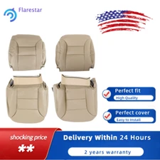 Driver Passenger Bottom Top Seat Cover For Chevy C1500 K1500 1995-1999 Leather