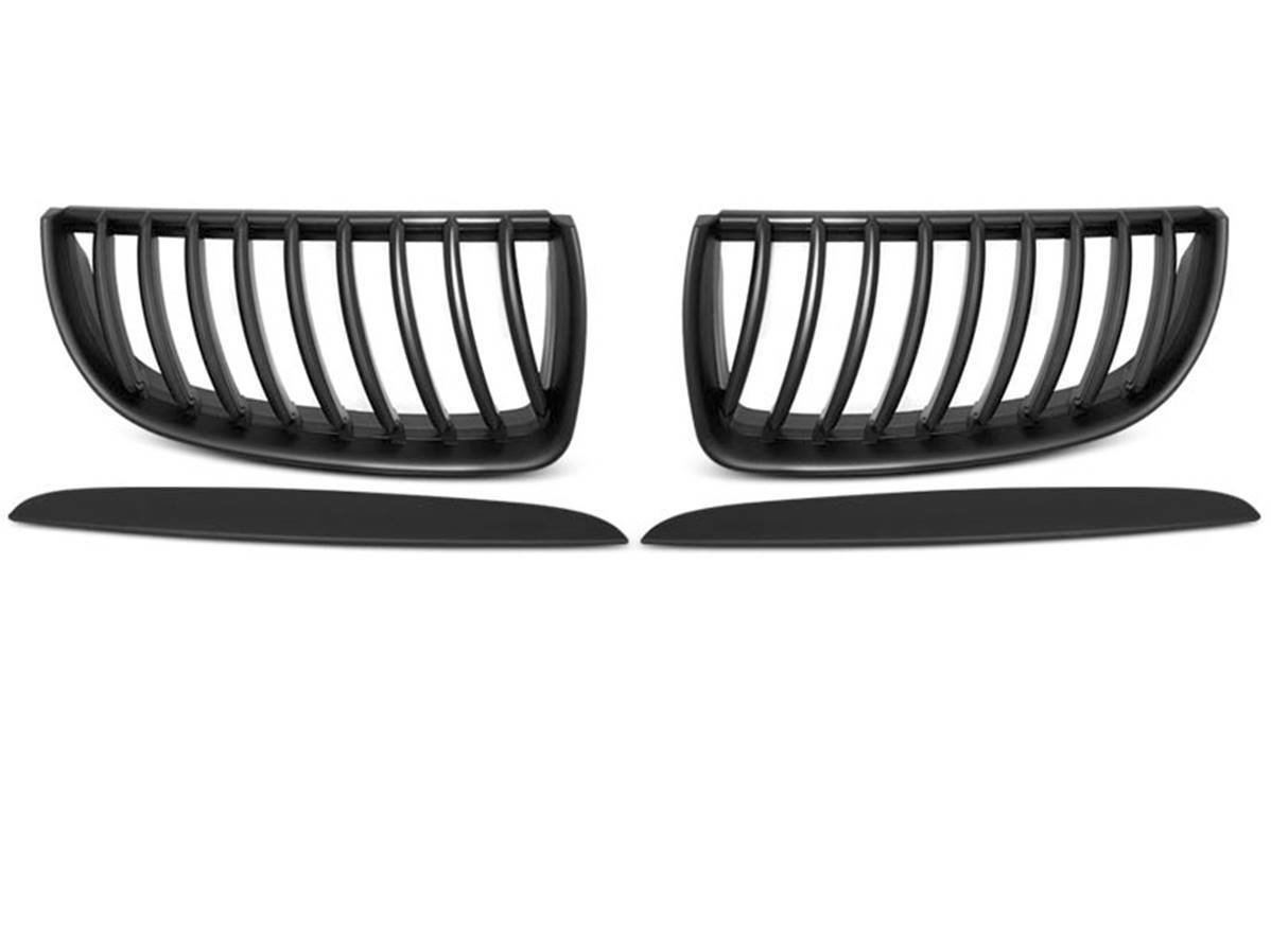 Remplacer calandre cassée BMW E90 avec la paire de grilles noir mat pour Série 3 2005-2008
