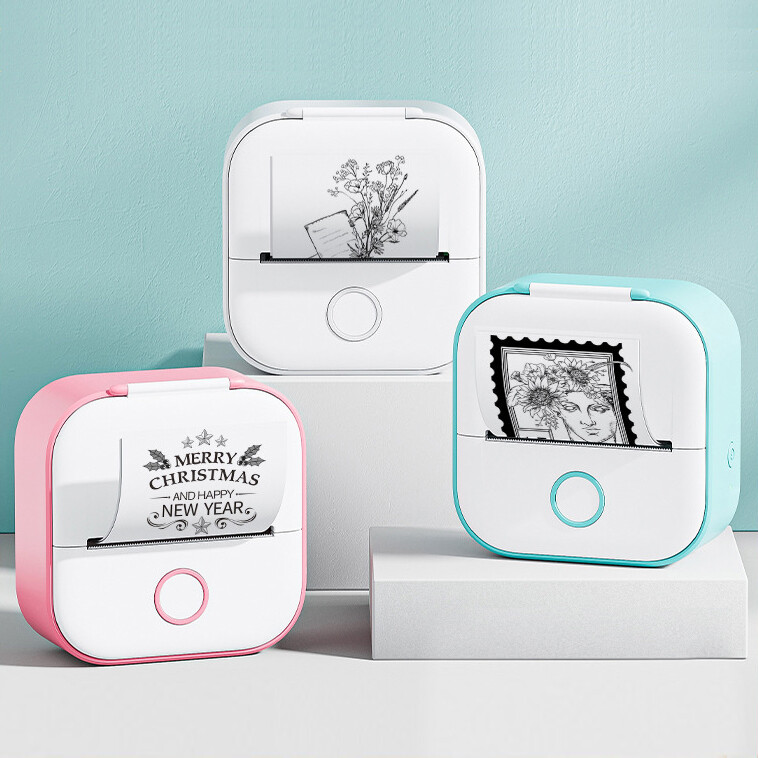 Portable Mini Thermal Label & Photo Printer, Bluetooth Receipt & Price Tag Print