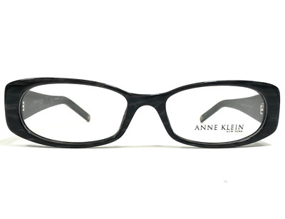 Anne Klein Eyeglasses Frames AK8087 216 Black Gray Horn Rectangular 50-16-135