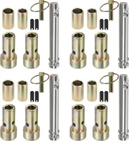 4 Pairs Cat 1 Quick Hitch Bushing Kit & S07070200 Top Link Pin and Lynch Pin Kit
