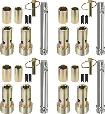 4 Pairs Cat 1 Quick Hitch Bushing Kit & S07070200 Top Link Pin and Lynch Pin Kit