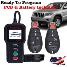2 New Replacement Tool And Remote Key Fob Kit For 2008-2013 Jeep Grand Cherokee