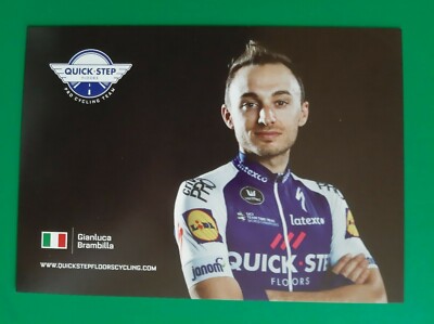 CYCLING cycling card GIANLUCA BRAMBILLA team QUICK STEP FLOORS 2018