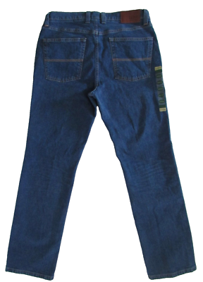 ll bean standard fit straight stretch blue medium indigo denim