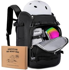 Hikenture Ski Boot Bag Backpack, 50L Padded Ski Bag Snowboard Boot Bag with Dr