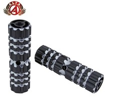 ALTA Alloy 4.5" Textured Anti-Slip BMX Black Pegs– 24/26T Thread, 3/8” Axle.