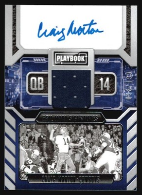 2021 Playbook Hail Mary Signatures CRAIG MORTON Auto Jersey Patch /199 #HMS-CMO