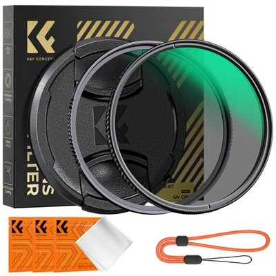 77mm Circular Polarizing Filter & MC UV Protection Lens Filters Kit (2 pcs) w...