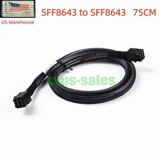75CM SFF-8643 to SFF-8643 12Gbps SAS3.0/6Gbps Mini SAS HD Server Cable