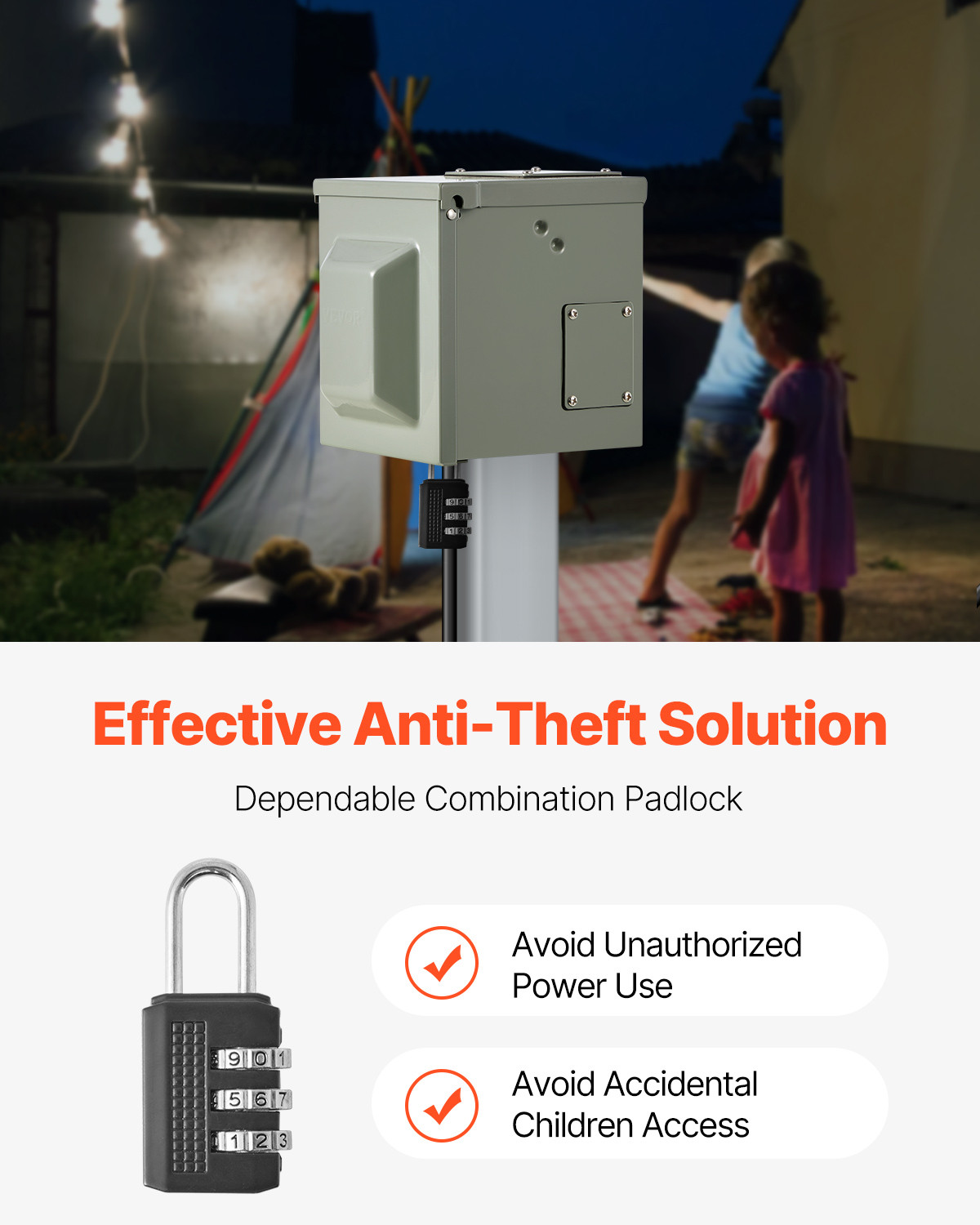 VEVOR Outdoor Electrical Outlet Box 20 AMP GFCI Receptacles Power Outlet Box