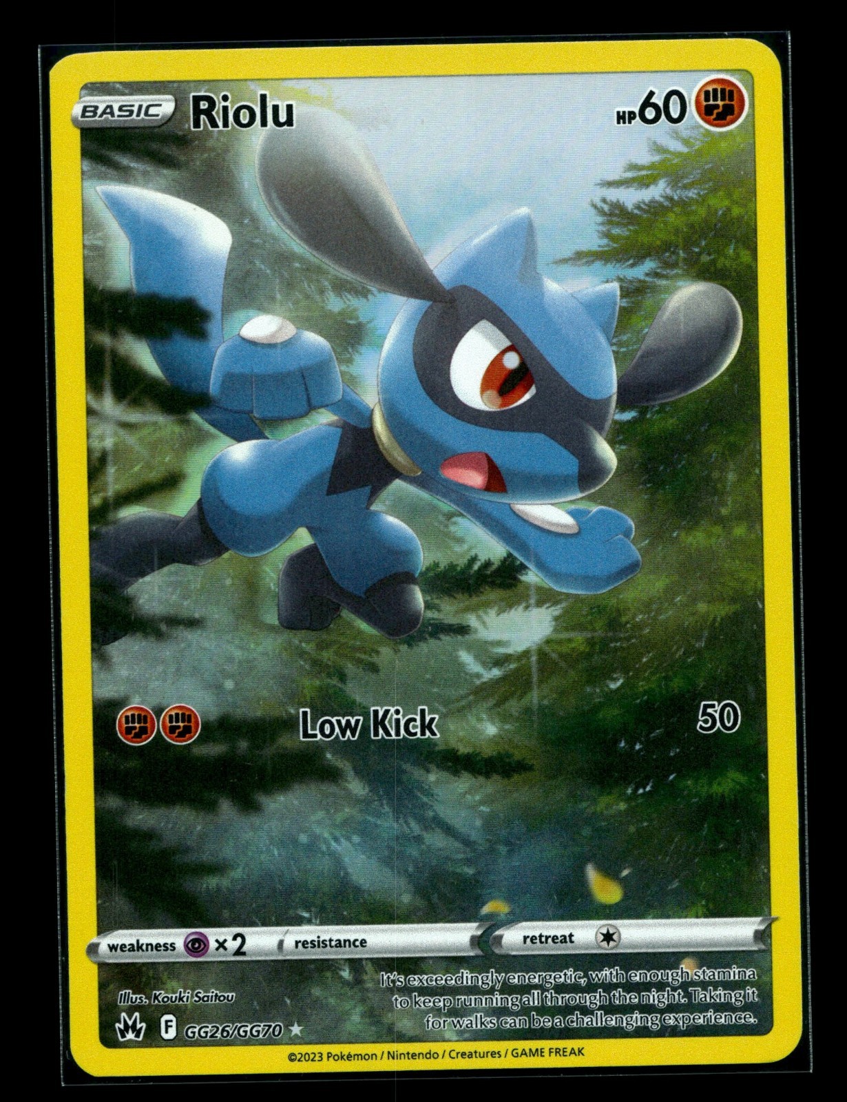 Riolu GG26/GG70 Crown Zenith: Galarian Gallery Holo NM