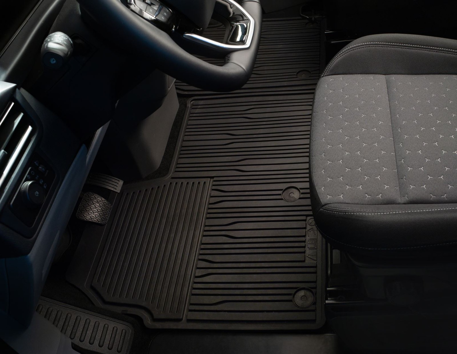Tapis de sol en caoutchouc Ford pour affronter la pluie et la boue