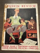 1930 Notre Dame Vs USC Football Program Knute Rockne Final Game 
