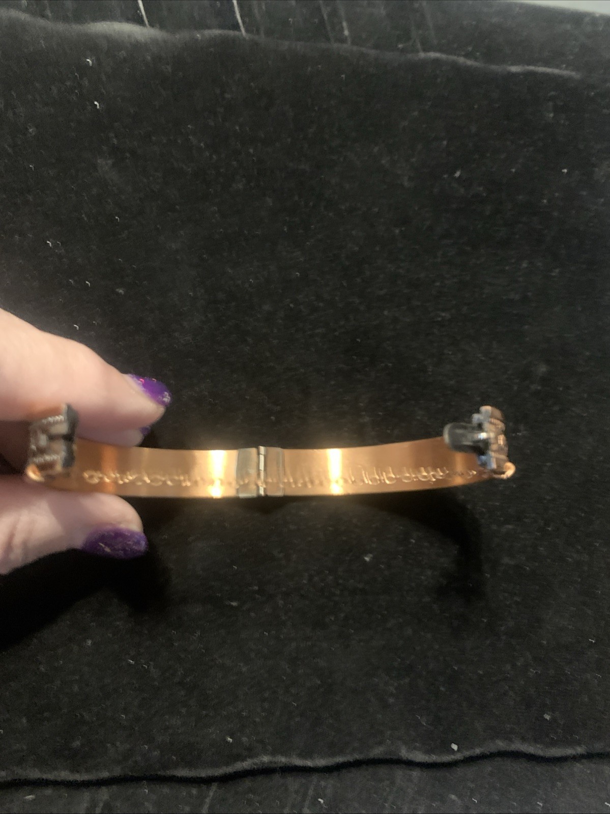 Whiting & Davis signed Solid Copper Embossed Orna… - image 4