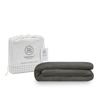 Threadmill Dark Grey Cotton Duvet Cover King Size, Breathable Comforter Cover...