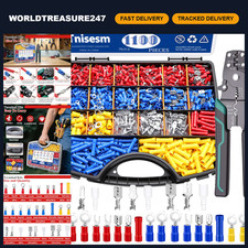 1100PCS Electrical Wire Connector Kit with Crimping Tool - Insulated Terminals,