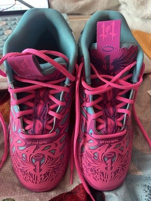 PUMA LaMelo Ball MB.03 Unisex Kids Basketball Sneakers Pink/Blue US 6 EU 38 