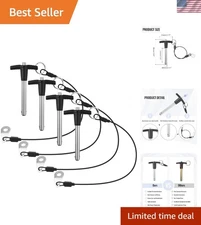 4 Pack T Handle Quick Release Pin 5/16 Inch Diameter,304 Stainless Steel Ball...