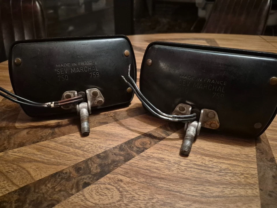 Pair MARCHAL SEV 750 759 Square Fog Lights Wagoneer Mustang - Image 3 of 4