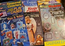 Lot 10 VINTAGE 90s The Needlecraft Shop Plastic Canvas Pattern Books Xmas , Toys