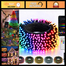 33FT 100 LED Smart RGB W Christmas String Lights - Color Changing, Remote  App