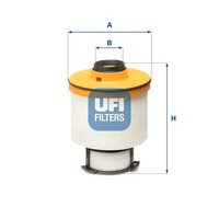 Kraftstofffilter UFI 26.139.00 Filtereinsatz FüR Hilux Toyota 8 Pick Up Fortuner