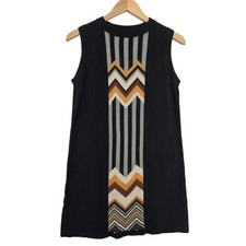 Missoni Target Knit Dress Women S Black Brown Retro Modern Layer Fall Winter