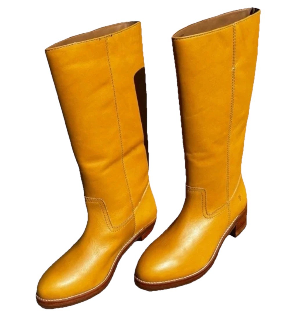 Frye Camryn Tall Pull On Boots in Banana SZ 9.5 Women's FR42040 | eBay