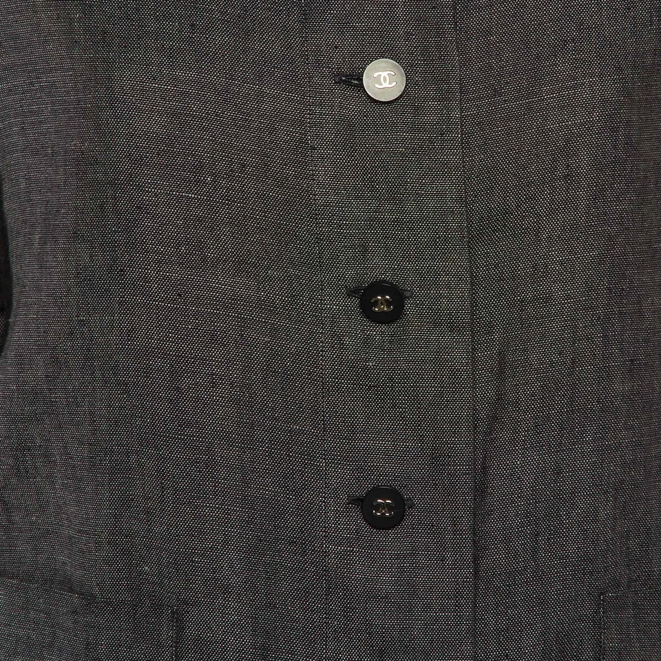 Chanel Gris Lino Formal Vestido y Chaqueta Conjunto M Foto 4 de 4
