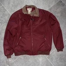 Vintage L. L. Bean Red Maroon Jacket Men’s Size Large Full Zip