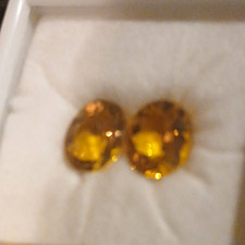 Oval Cut Yellow Citrine Loose Cut Gemstone Pa...