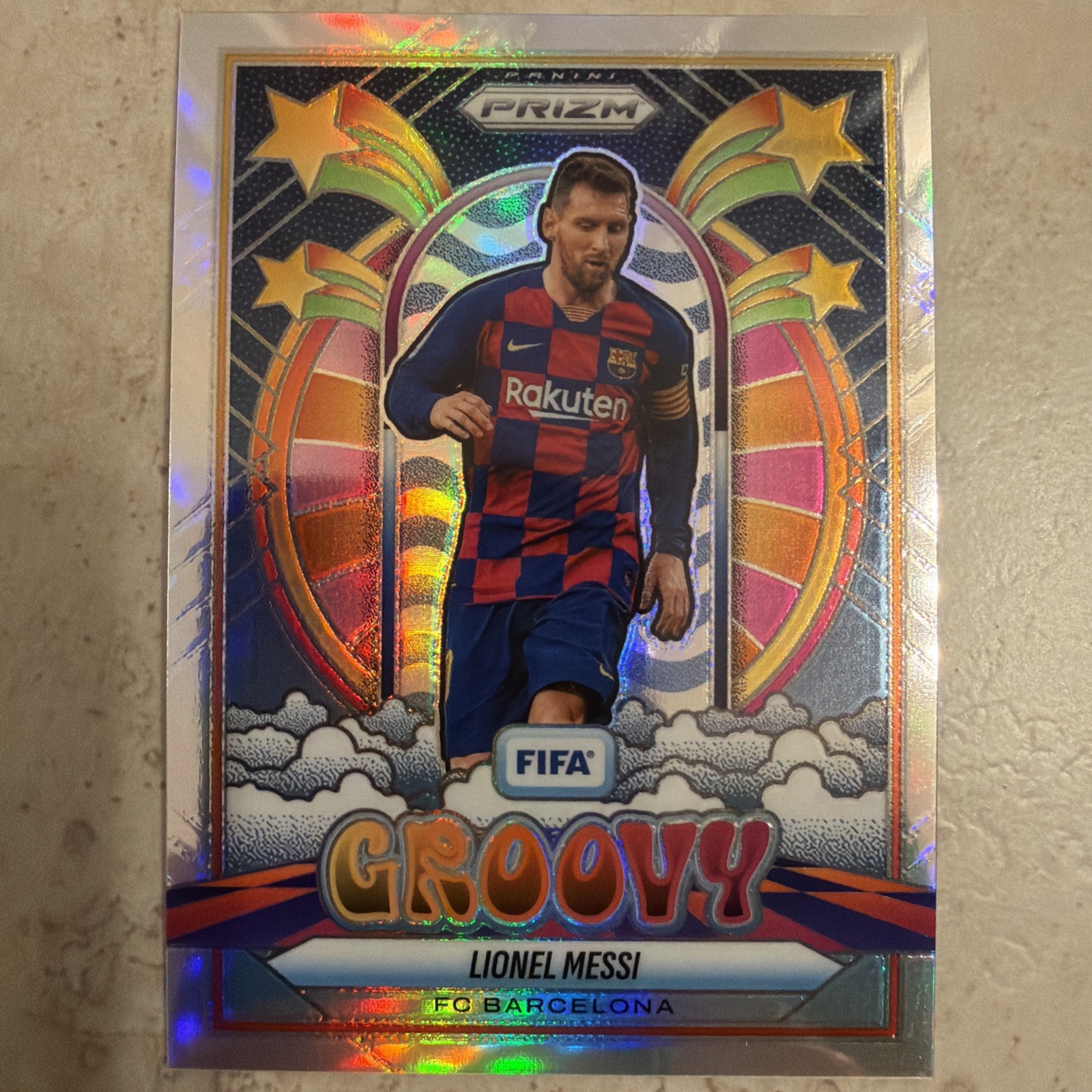 2025-26 Panini Prizm FIFA Lionel Messi Groovy #19 Barcelona Case Hit