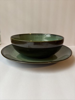 Sango Nova Green 4935 Large Serving Bowl And Plate Set