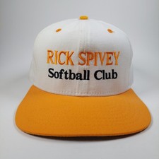 Vintage Rick Spivey Softball Club Hat Snapback Cap New Era 90s USA Made Baseball