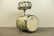 1960s Slingerland Cocktail Outfit White Marine Pearl Drum Set