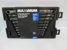 Maximum 058-0238-0, 8mm - 19mm Extra Long Ratcheting Box End Wrench Set, 10pc.