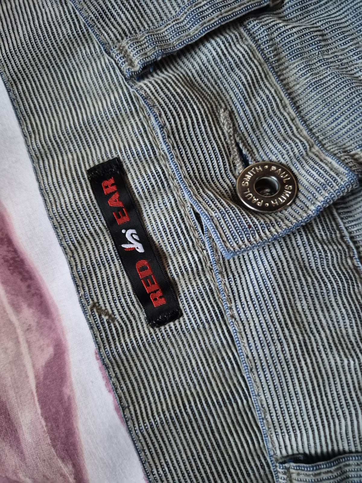 Rare Paul Smith Red Ear Threadbare Effect Corduro… - image 8