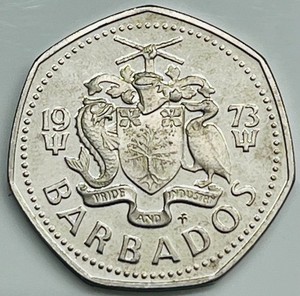 1973 Barbados Dollar KM# 14.1 Uncirculated Condition