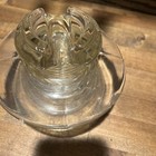 Large Glass Insulator Corning Pyrex Clear Glass 233 5.5in tall x6.5in wide chips — photo 7