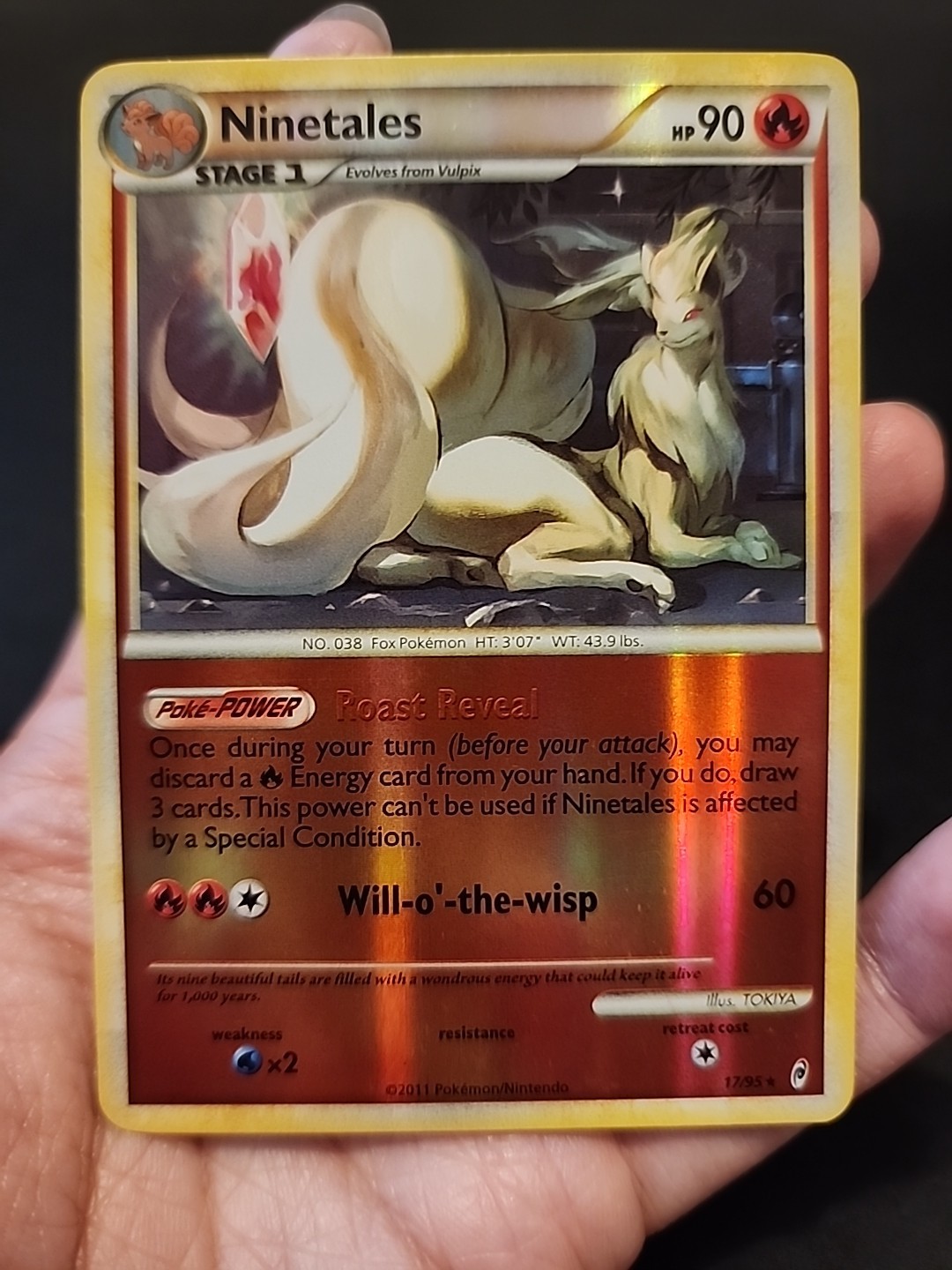 Pokemon Card Ninetales 17/95 Call of Legends Reverse Holo Near Mint NM
