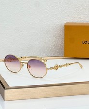 LOUIS VUITTON Z7336U Gold Round Sunglasses Purple Gradient Lenses 57-19-147
