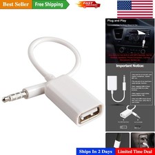 Car AUX to USB Adapter - 3.5mm to USB Converter for MP3 Music Playback