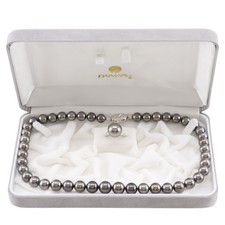 Necklace set Ring13.0ｍｍ Pt900Platinum/Pearl/diamond #6.0(US Size) 8.1g...