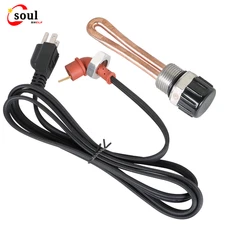 For F250 F350 F450 2003-10 6.0L 6B018 Engine Block Heater Element & Cable Cord