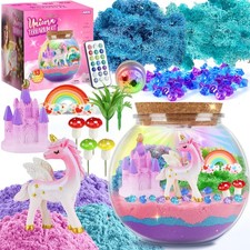 Unicorn Terrarium Kit, Unicorn Toys for Girls 4-8, Birthday Gifts for Girls